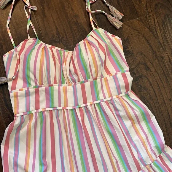 Chicwish Pastel Striped Maxi Dress - Picture 7 of 9